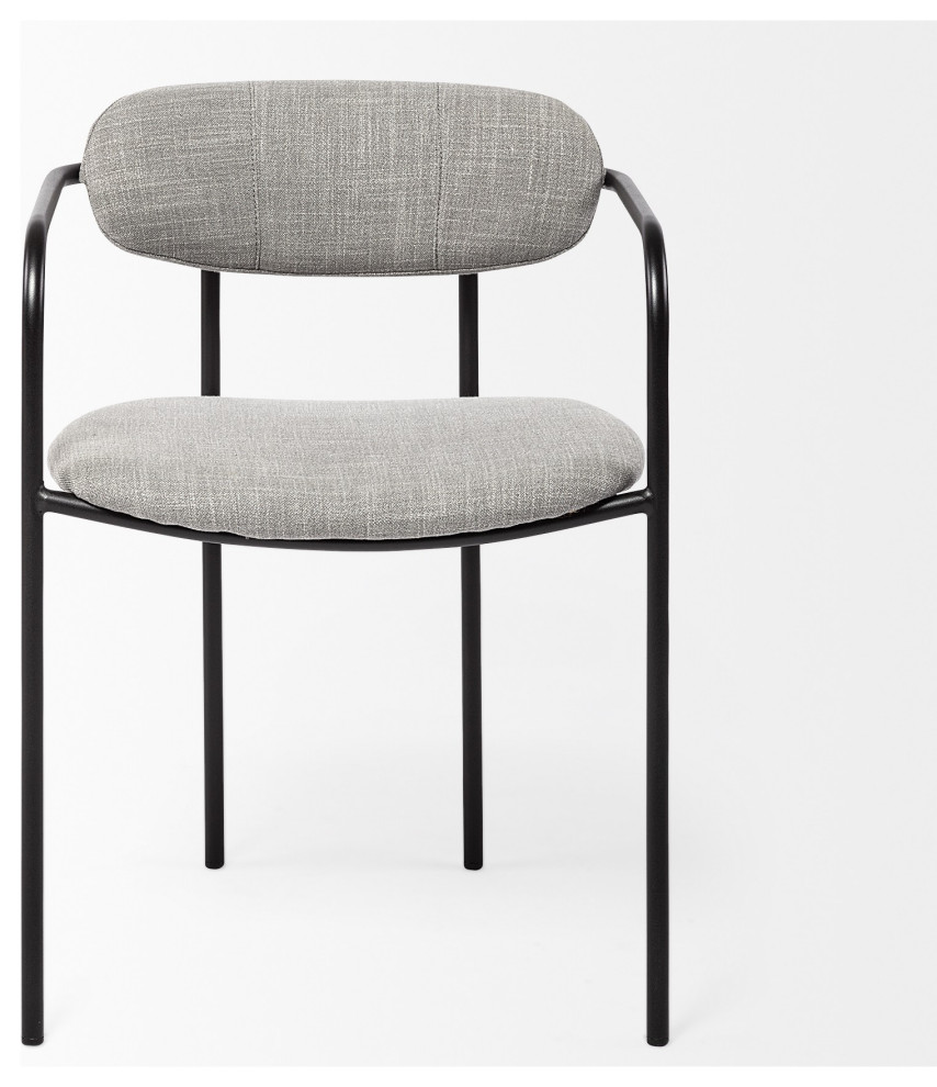 Set of 2 Black and Heathered Gray Dining Chairs   Midcentury   Dining Chairs   by UStradeENT LLC  Houzz