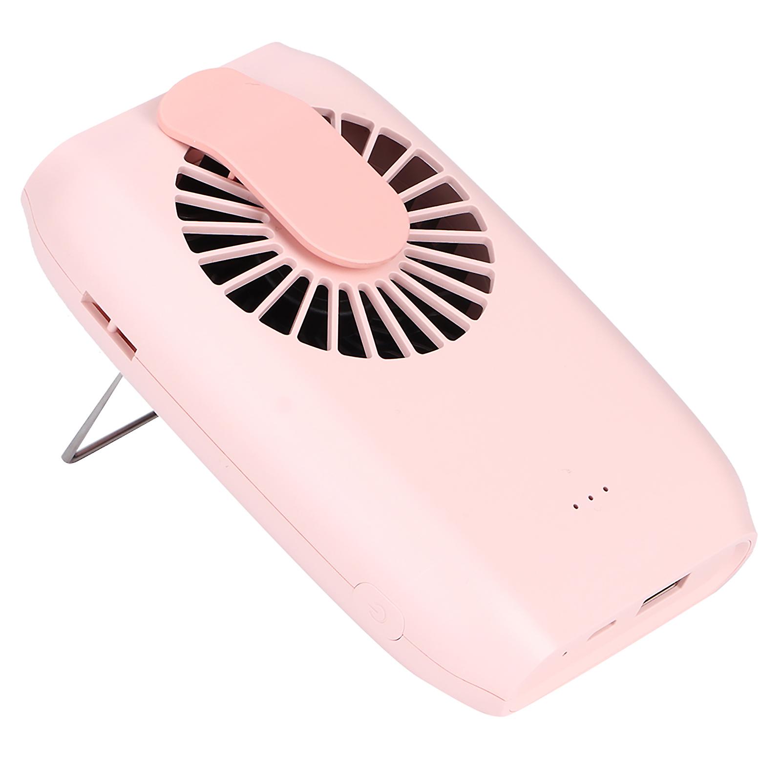 5v Usb Powered Portable Mini Fan Hanging Waist Wrist Desktop Fan For Home Outdoor Sportspink