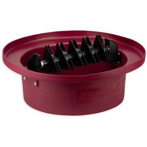 San Jamar KA4400 KatchAll Magnetic Flatware Retriever 44-Gallon Trash Can Lid， Burgundy