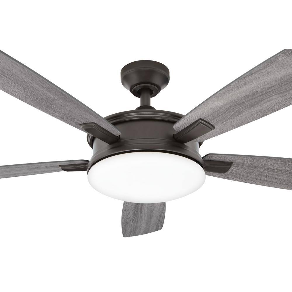 Home Decorators Collection Anselm 54 in. Integrated LED Indoor Oil Rubbed Bronze Ceiling Fan with Light Kit and Remote Control SW147854inORB