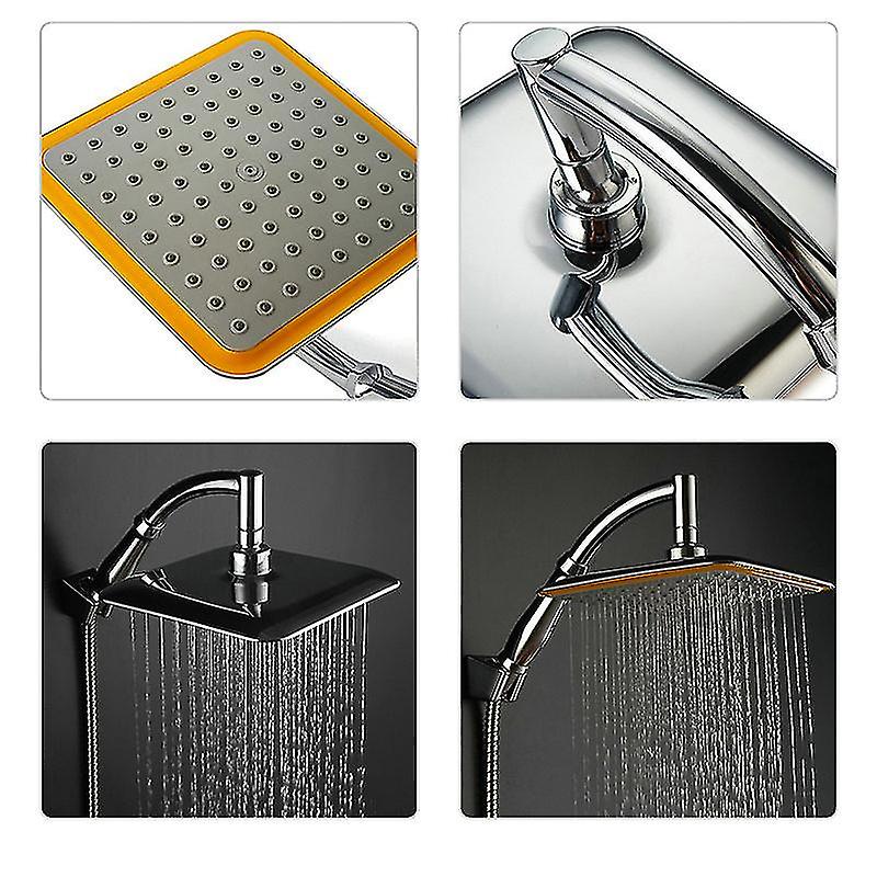 360 Swivel 9 Inch Square Rainfall Overhead Shower