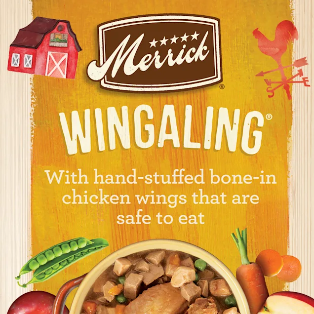 Merrick Grain Free Wingaling Canned Dog Food， 12.7 oz.， Case of 12