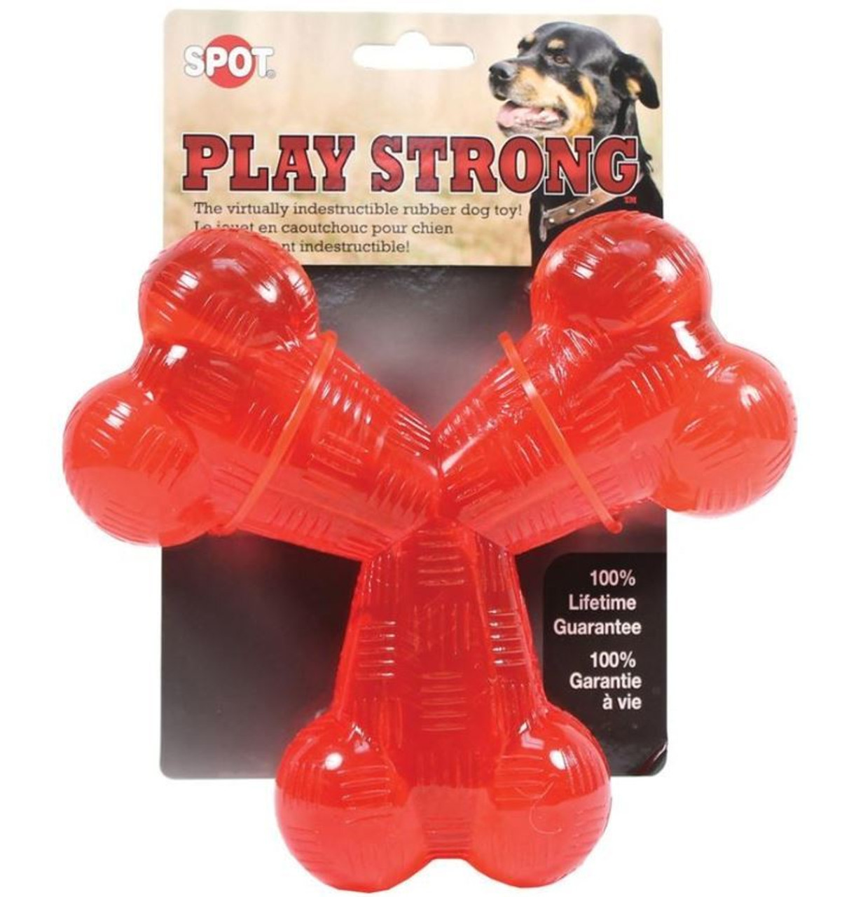 Ethical Pet Spot 6 Play Strong Rubber Trident Dog Toy