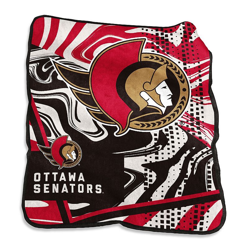 Ottawa Senators 50 x 60 Swirl Raschel Throw Blanket