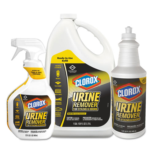 Clorox Urine Remover for Stains and Odors | 32 oz Pull top Bottle， 6