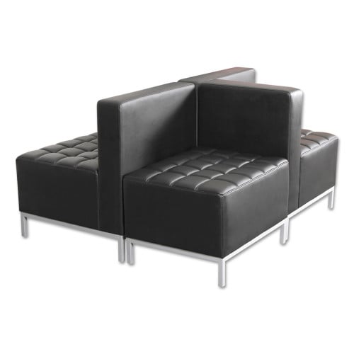 Alera QUB Series Powered Armless L Sectional， 26.38w x 26.38d x 30.5h， Black (QB8116P)