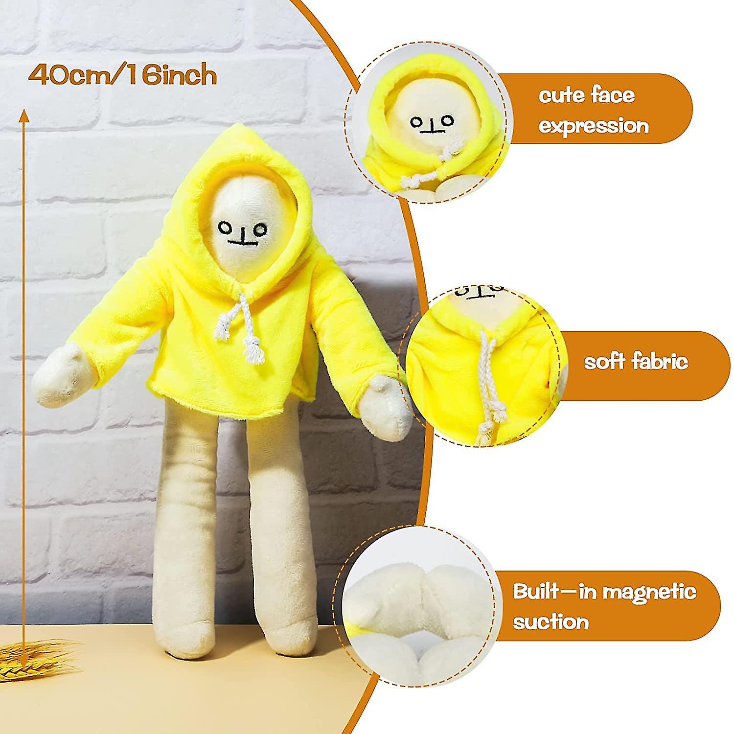 Banana Plush Toy Cute Banana Man Stuffed Doll With Multiple Funny Postures