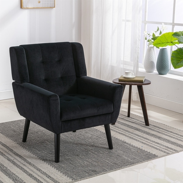 Modern Soft Velvet Material Ergonomics Accent Chair Living Room Chair