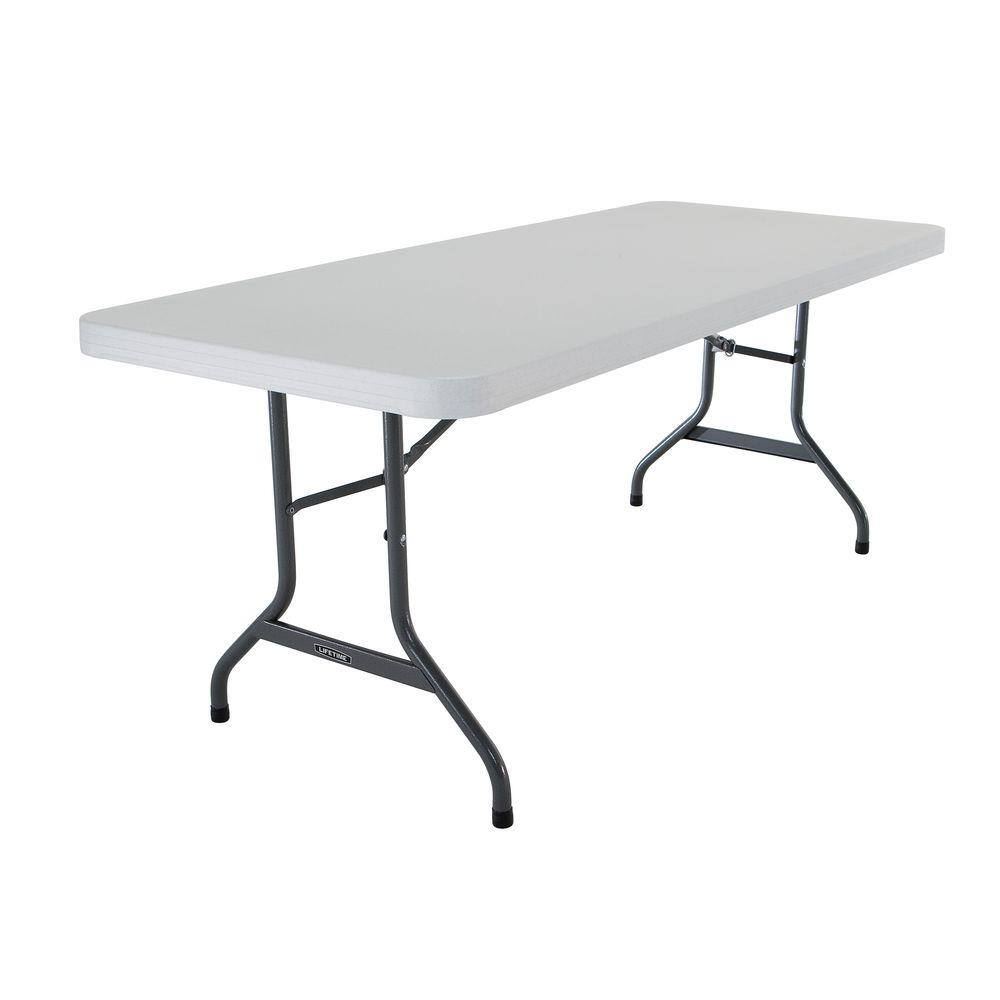 Lifetime 72 in. White Plastic Portable Folding Banquet Table 22901