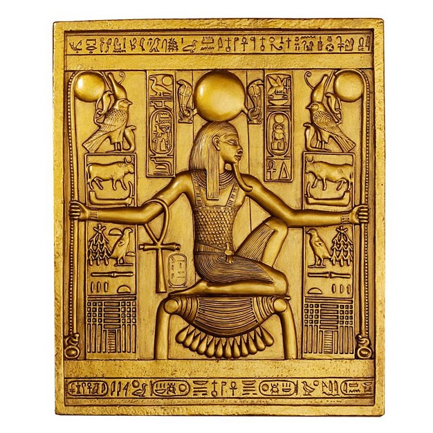 Design Toscano Egyptian Temple Stele Plaque Tutankhamen