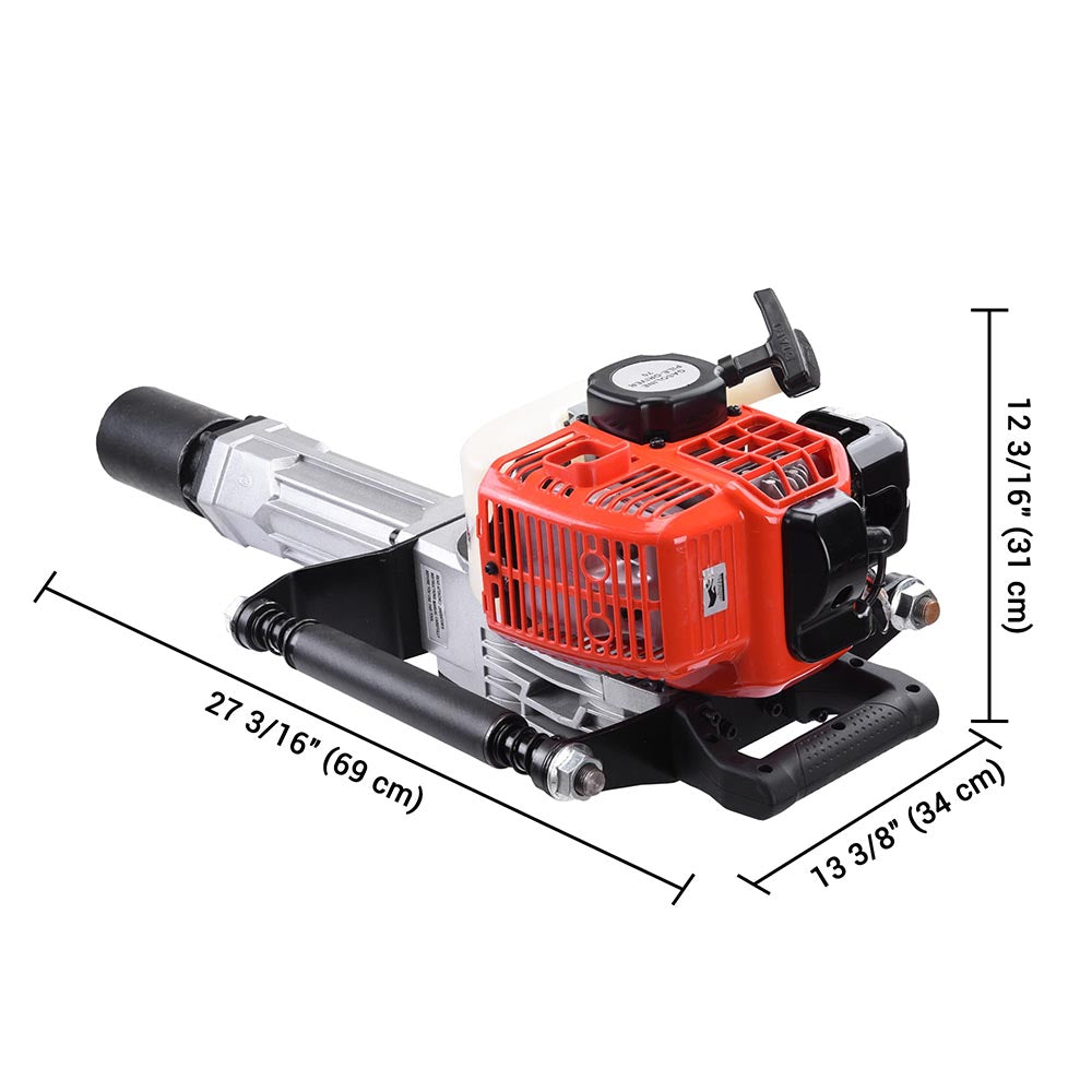 Yescom T-Posts Gas Powered Petrol Pile Driver 1300W 52cc 2-stroke w/ EPA