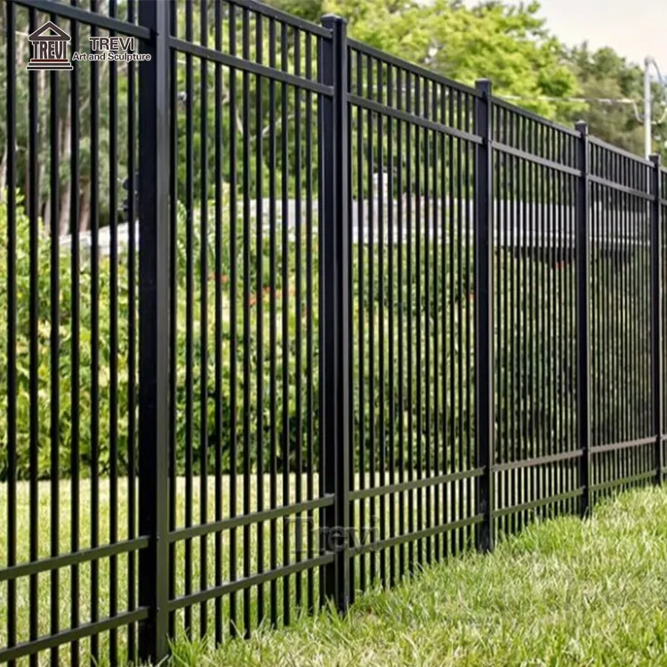 High Quality Polishing Art Design Outdoor Luxury Wrought Iron Fence for Sale