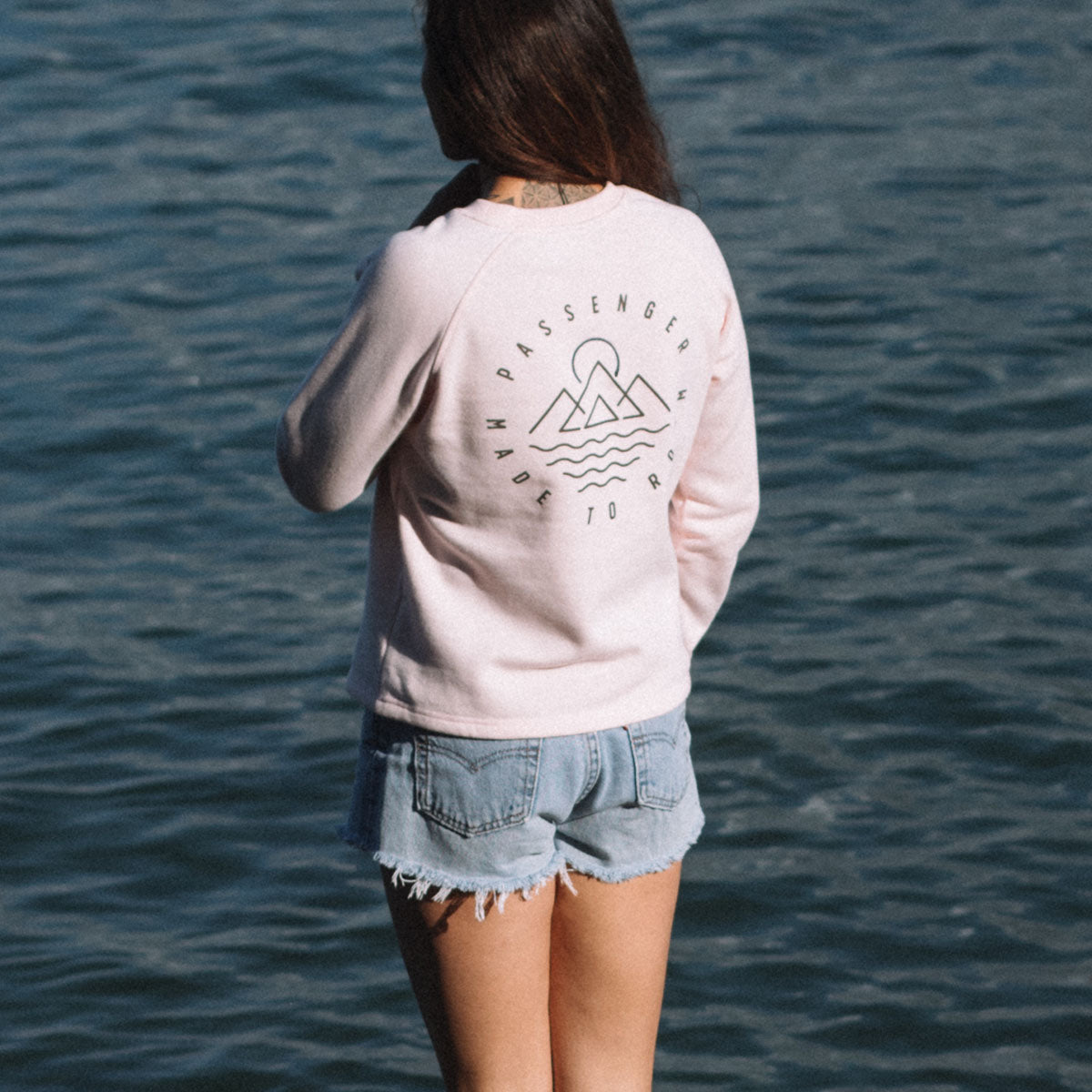 Remote Recycled Cotton Sweatshirt - Barely Pink