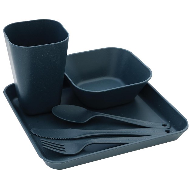 Coghlan x27 s Outdoor Camping Solo Tableware Kit Blue