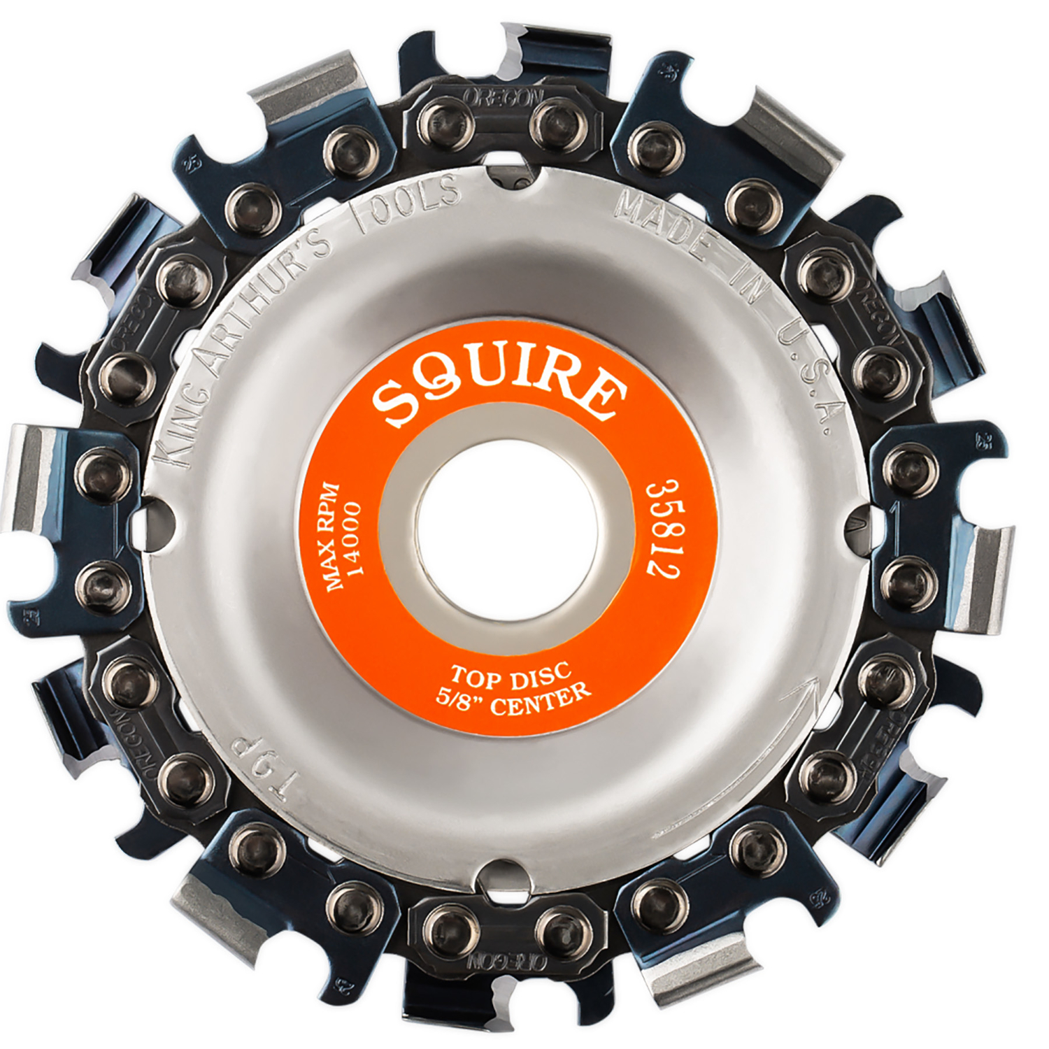 King Arthur\u0027s Tools 3-1/2 in. D X 5/8 in. Steel Chain Saw Type Cutting Wheel 12 teeth 1 pk