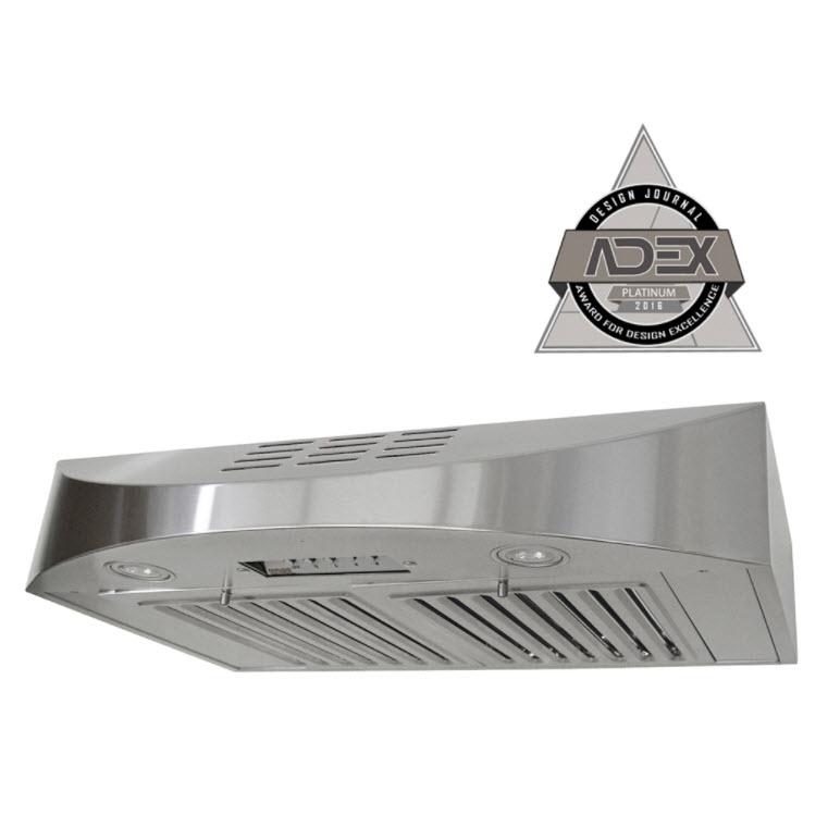 Kobe 30 Inch Brillia Under Cabinet Range Hood CHX3830SQBD-3