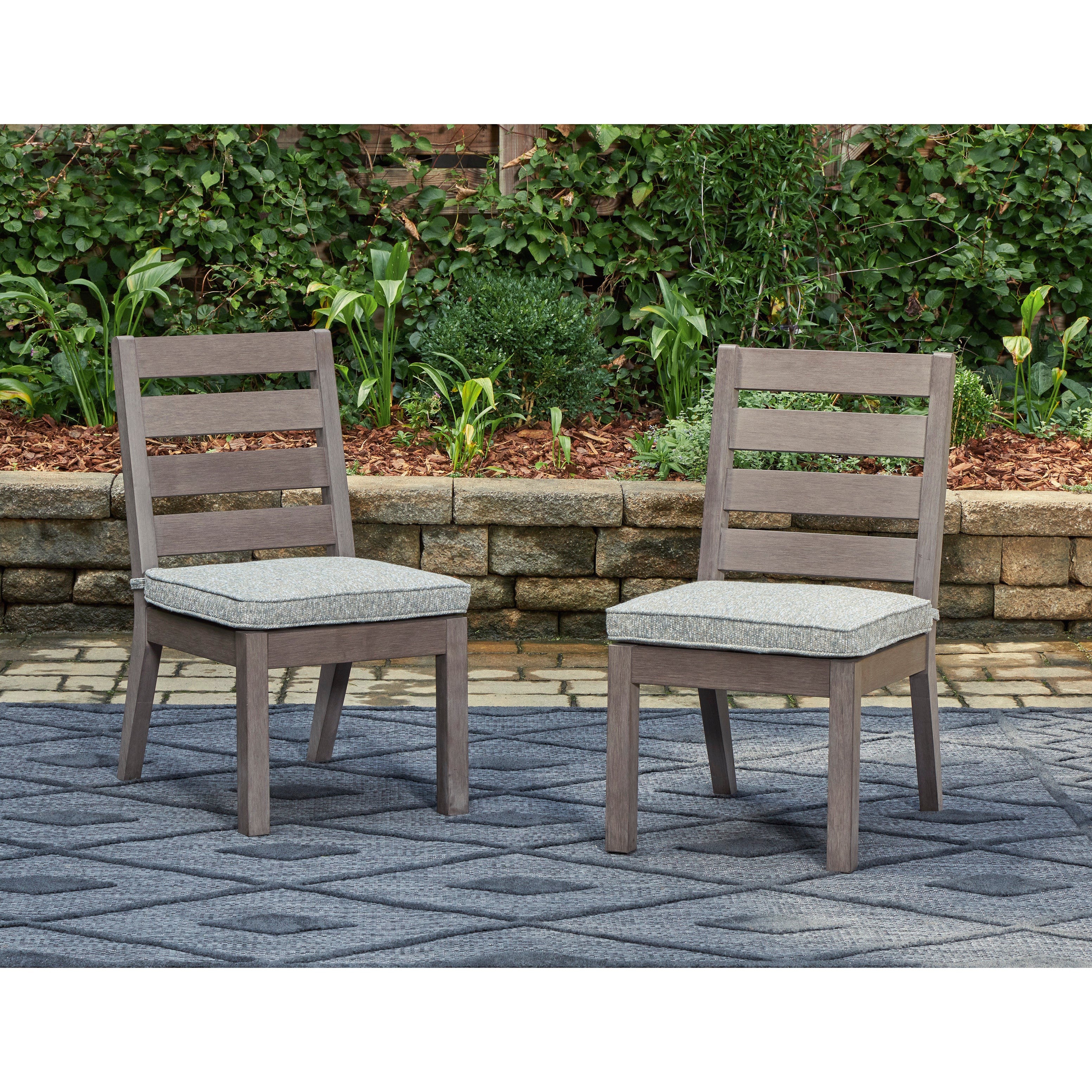 Poly Teak Taupe Outdoor Dining Chairs & Benches