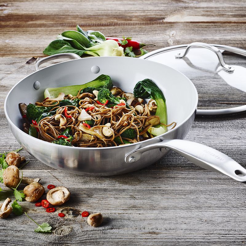 GreenPan Venice Pro 12-in. Wok with Lid