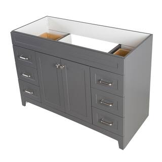 Home Decorators Collection Thornbriar 48.0 in. W x 21.5 in. D x 34.2 in. H Bath Vanity Cabinet without Top in Cement TB4821-CT