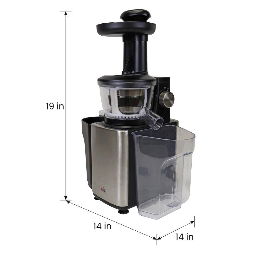 Total Chef Slow Juicer Cold Press Juicing Machine for High Quality Nutrient-Dense Juice TCSJ01