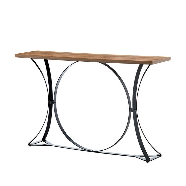 Contemporary Console Table with Metal Base