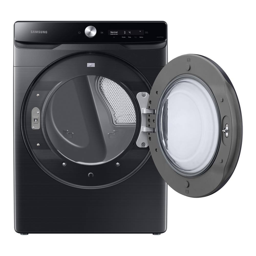  7.5 cu. ft. Smart Stackable Vented Electric Dryer with Smart Dial and Super Speed Dry in Brushed Black DVE50A8600V