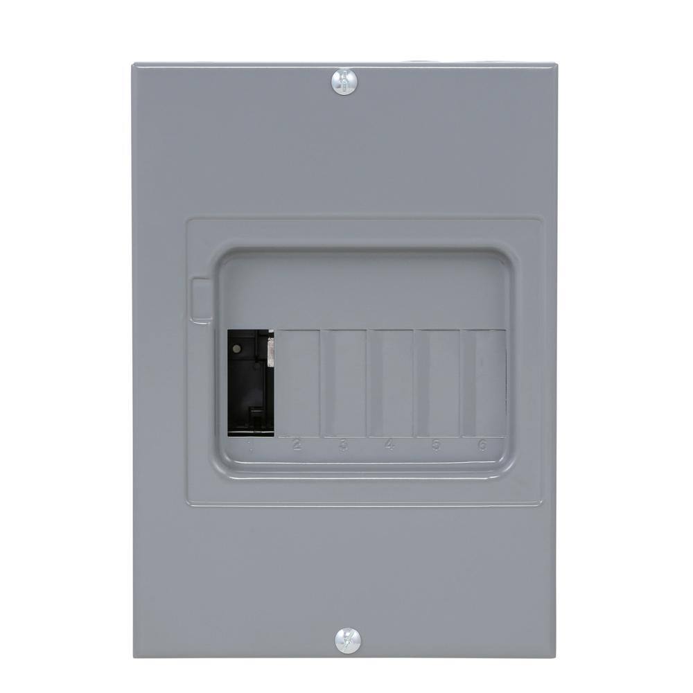 Square D Homeline 100 Amp 6-Space 12-Circuit Indoor Surface Mount Main Lug Load Center with Cover HOM612L100SCP