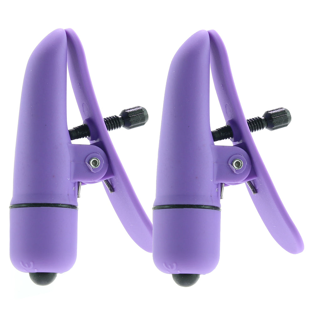 Nipplettes Vibrating Nipple Clamps in Purple