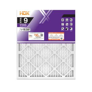 HDX 20 in. x 24 in. x 1 in. Superior Pleated Air Filter FPR 9 HDX1P9-012024