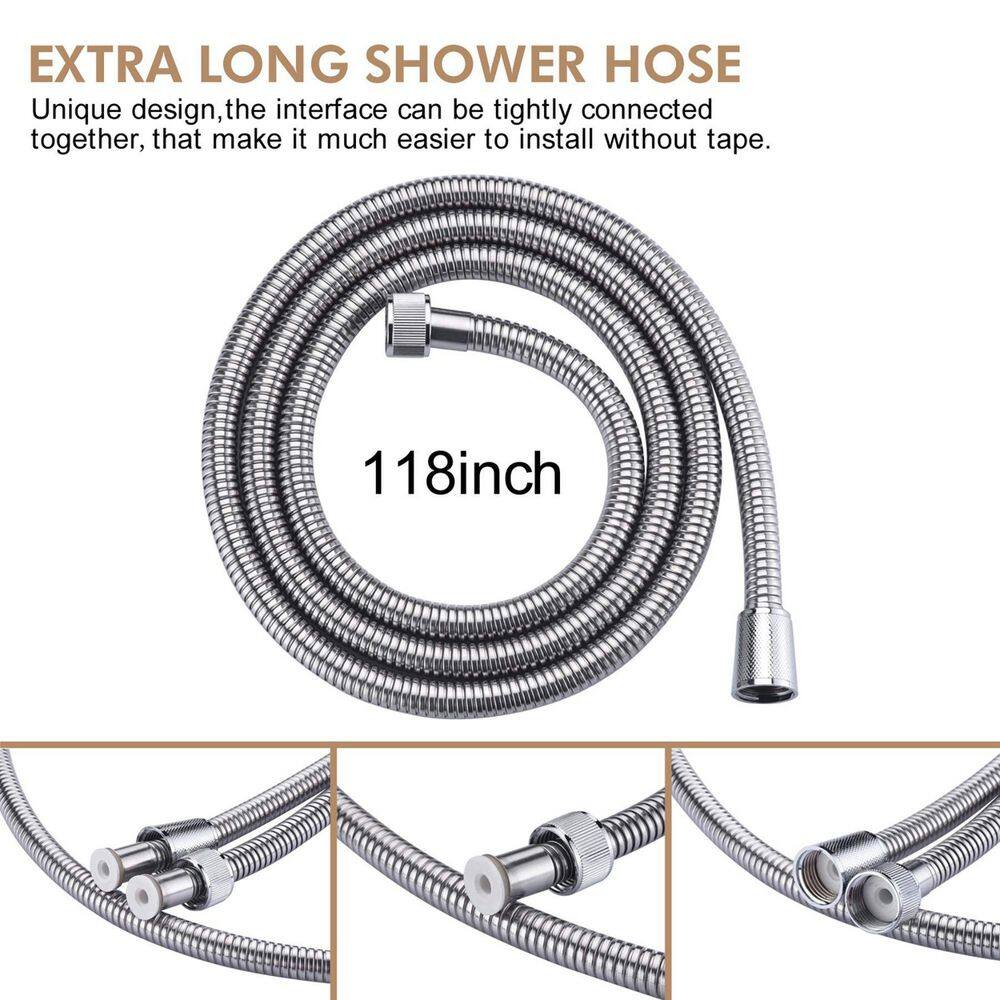 Nestfair 71 in. Stainless Steel Shower Hose in Brushed Nickel SX-DR501N