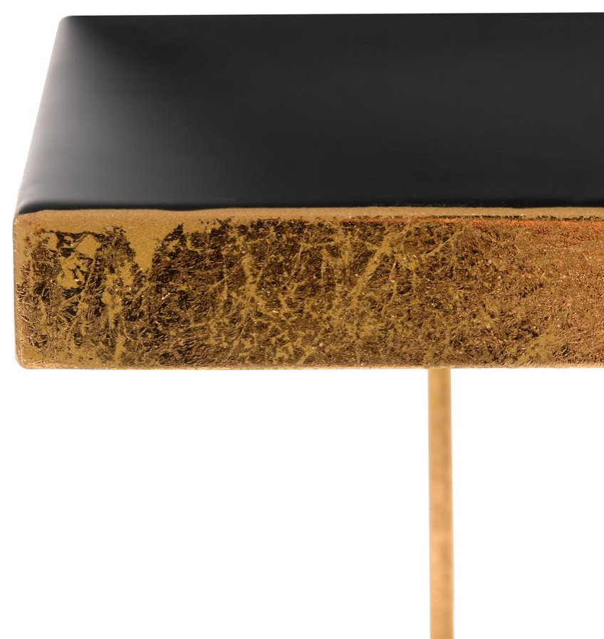 Amarylis Greek Key Side Table  Black/Gold   Contemporary   Side Tables And End Tables   by BisonOffice  Houzz