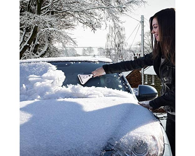 Zone Tech Heated Car Window Snow ice Scraper With Light Extendable 12v Led Light Heated Ice snow Scraper With 15 8 Feet Long Cord