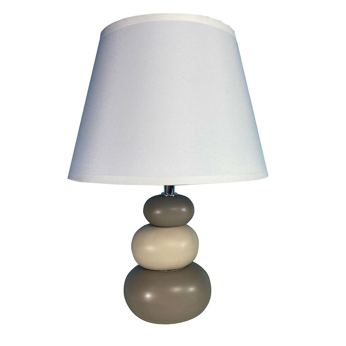 Desk lamp Versa Beige Ceramic Textile (22，5 x 32 x 8，5 cm)