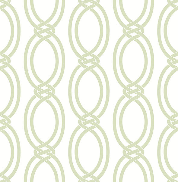 Sample Infinity Light Green Geometric Stripe Wallpaper from the Symetrie Collection