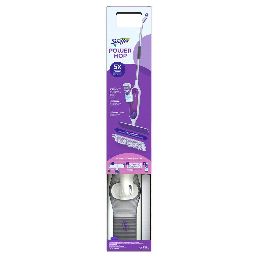 Swiffer Power Mop Starter Kit (1-Power Mop 2-Pads Cleaning Solution and Batteries)