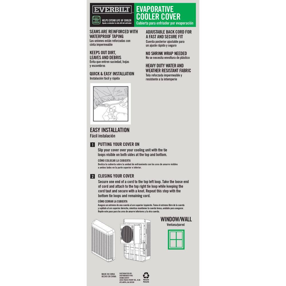 Everbilt WindowWall Evaporative Cooler Cover 52-204-156601PL