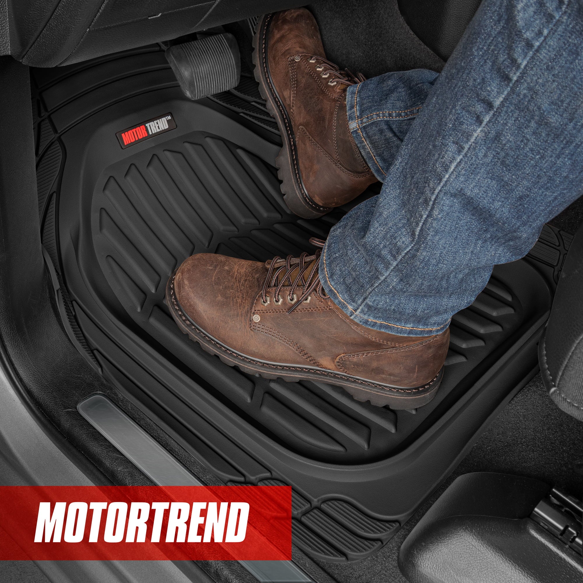 Motor Trend FlexTough Contour - Deep Dish Heavy Duty Rubber Car Floor Mats