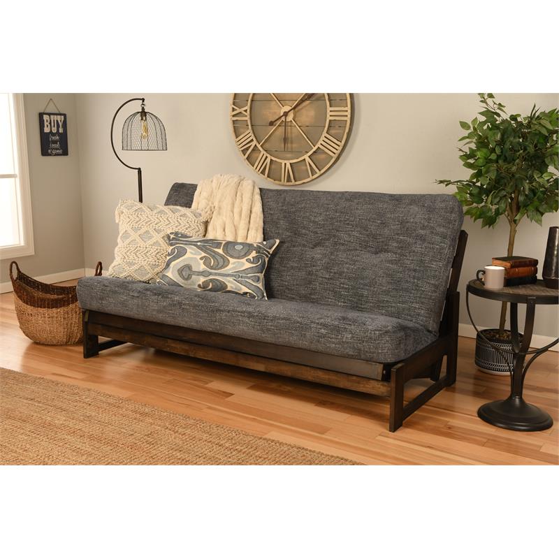 Kodiak Furniture Foam Full-size Futon Mattress w/ Handwoven Smoke Fabric Cover