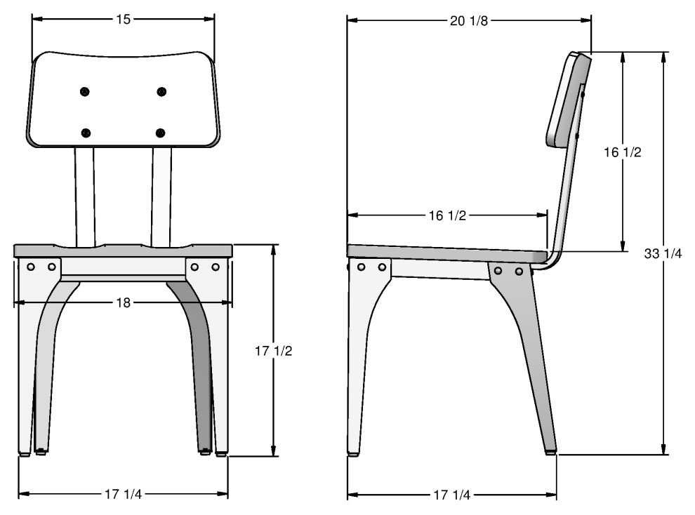 Amisco Woodland Dining Chair   Industrial   Dining Chairs   by Amisco Industries Ltd  Houzz