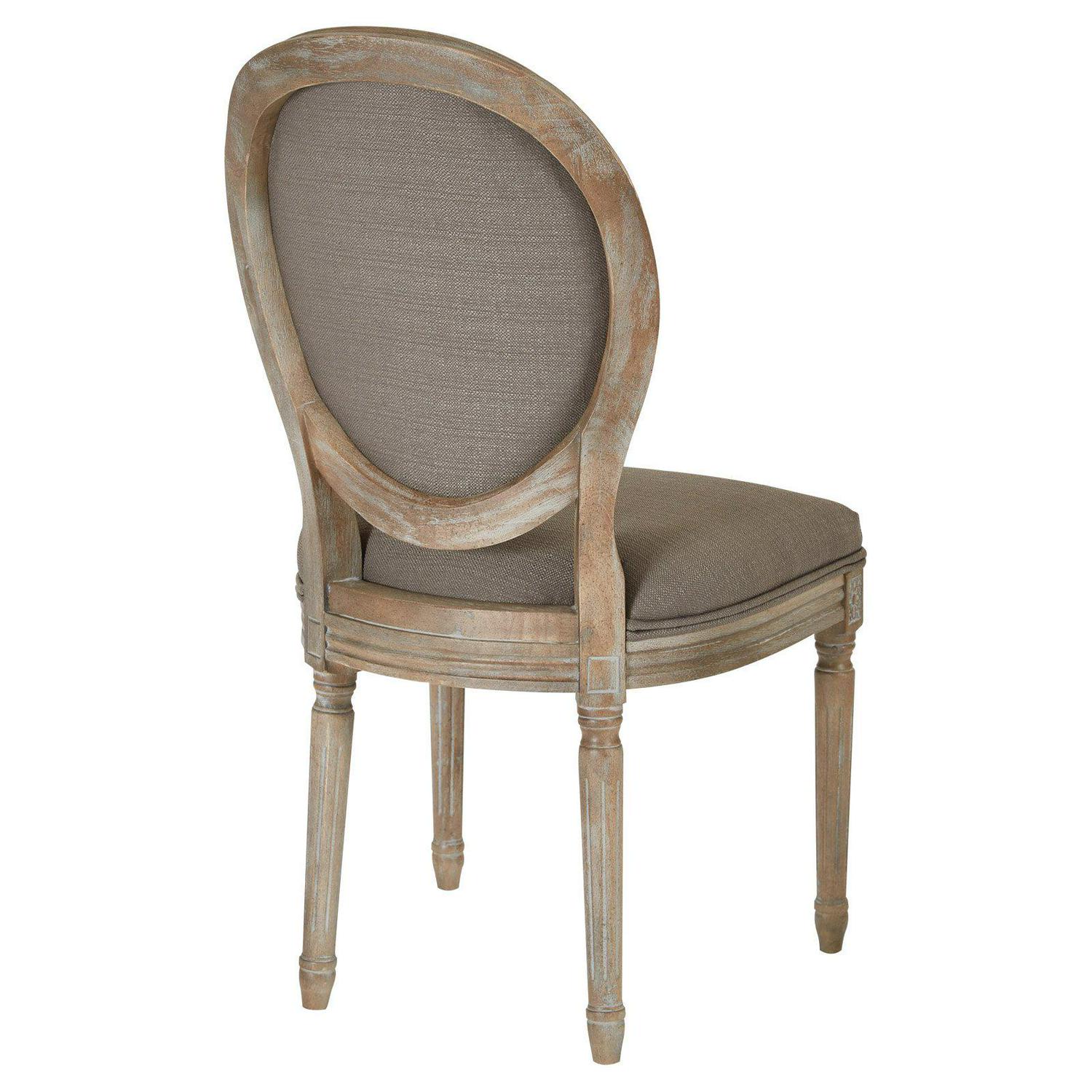 OSP Home Furnishings Lillian Oval Back Chair in Klein Otter Brushed Frame K/D