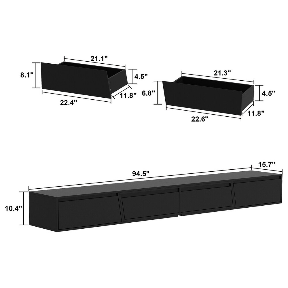 Wood Gaming Entertainment Center Media Stand w/Adjustable Width 137\