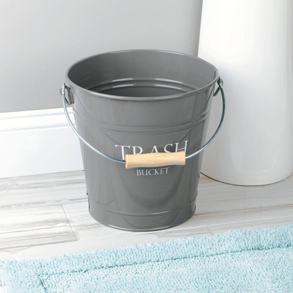 IDESIGN Pail Waste Can in Gray 01113