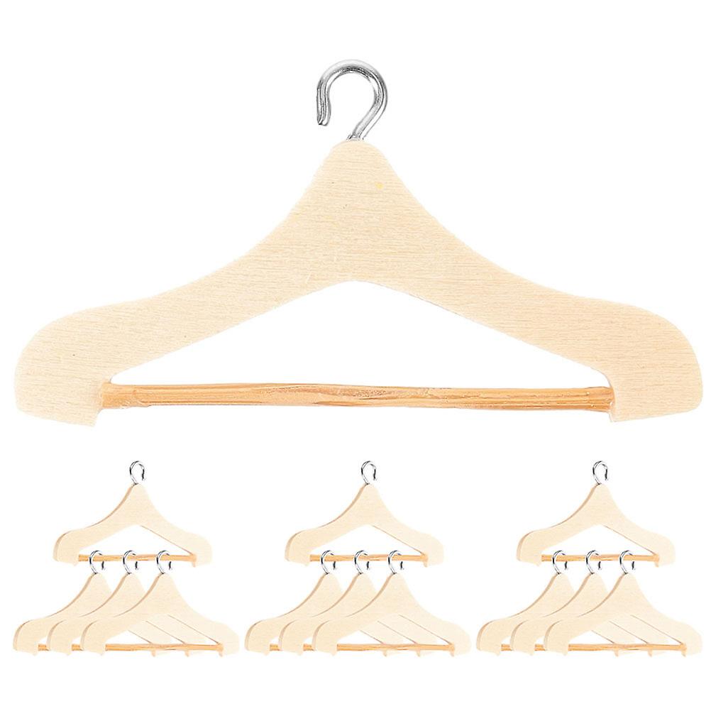 18pcs Dolls House Clothes Hangers Mini House Closet Hangers Dolls Clothing Organizer