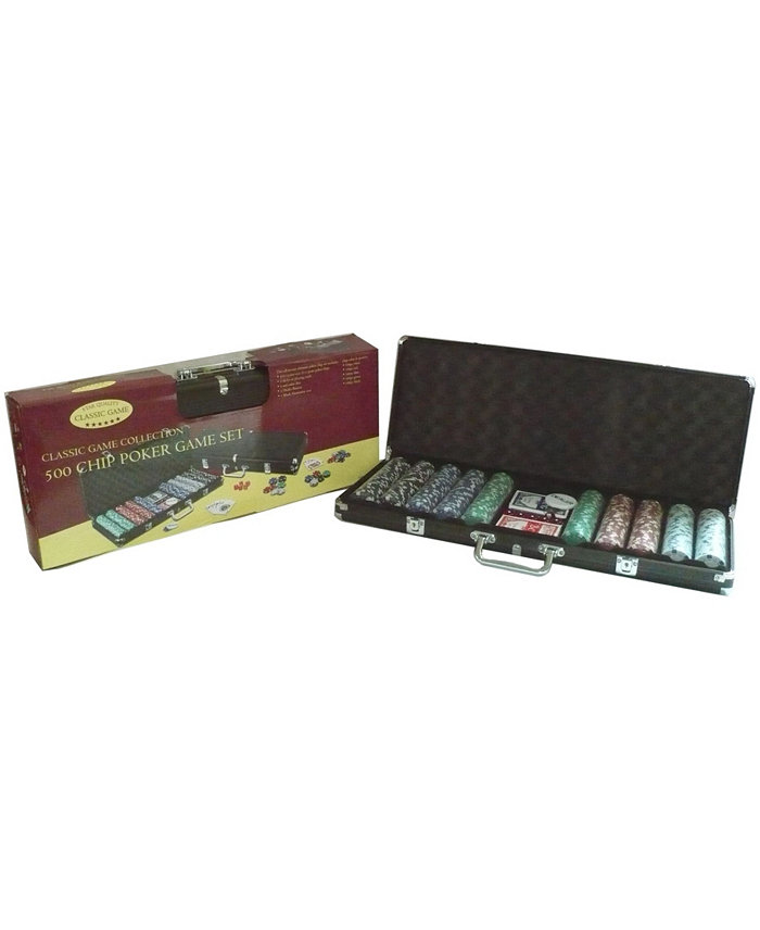 John N. Hansen Co. 500 Chip Poker Game Set in Black Aluminum Case