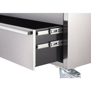 TRINITY 43 in. 11-Drawer Stainless Steel Rolling Tool Chest Combo TLS-0408