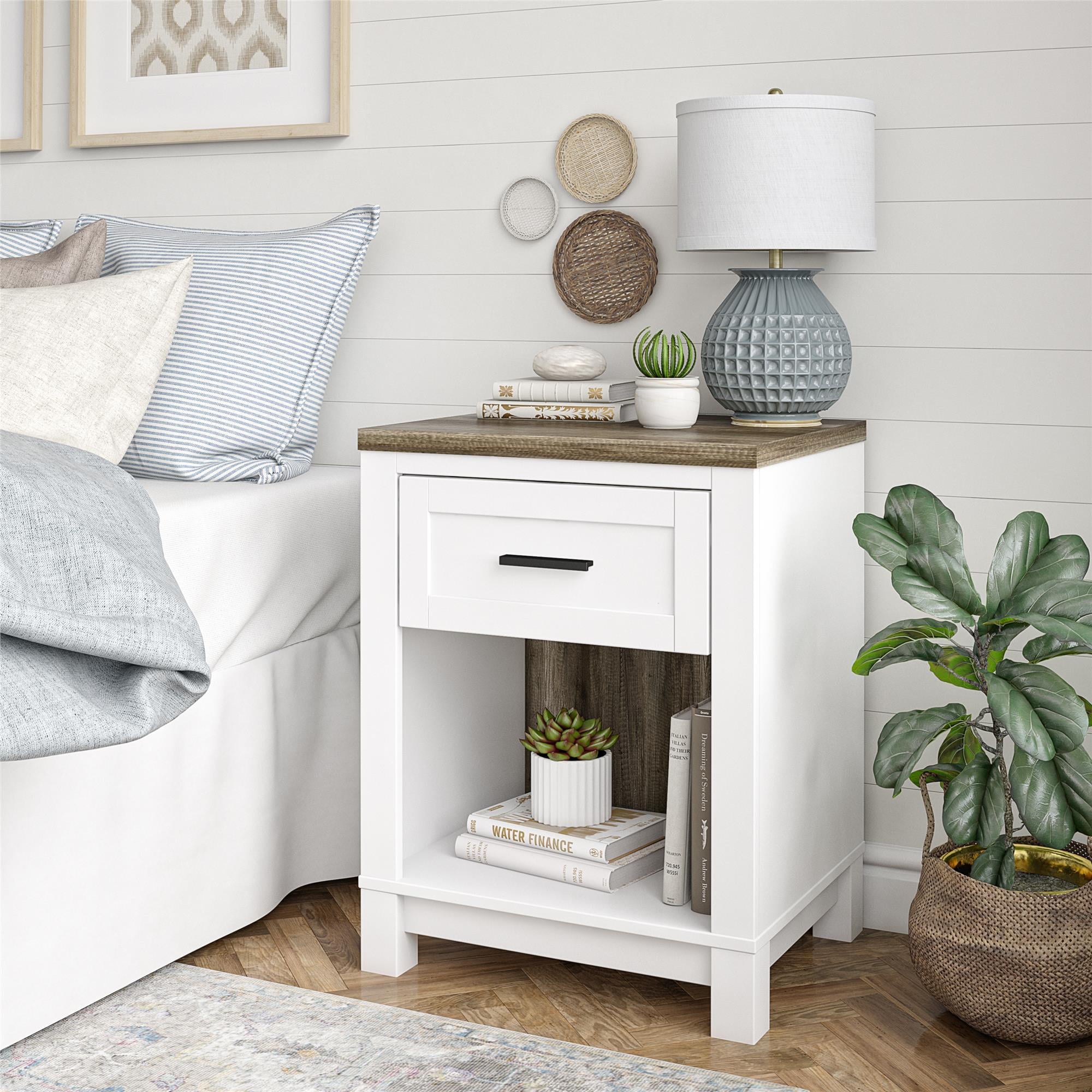 Ameriwood Home Bay Hills Nightstand, White