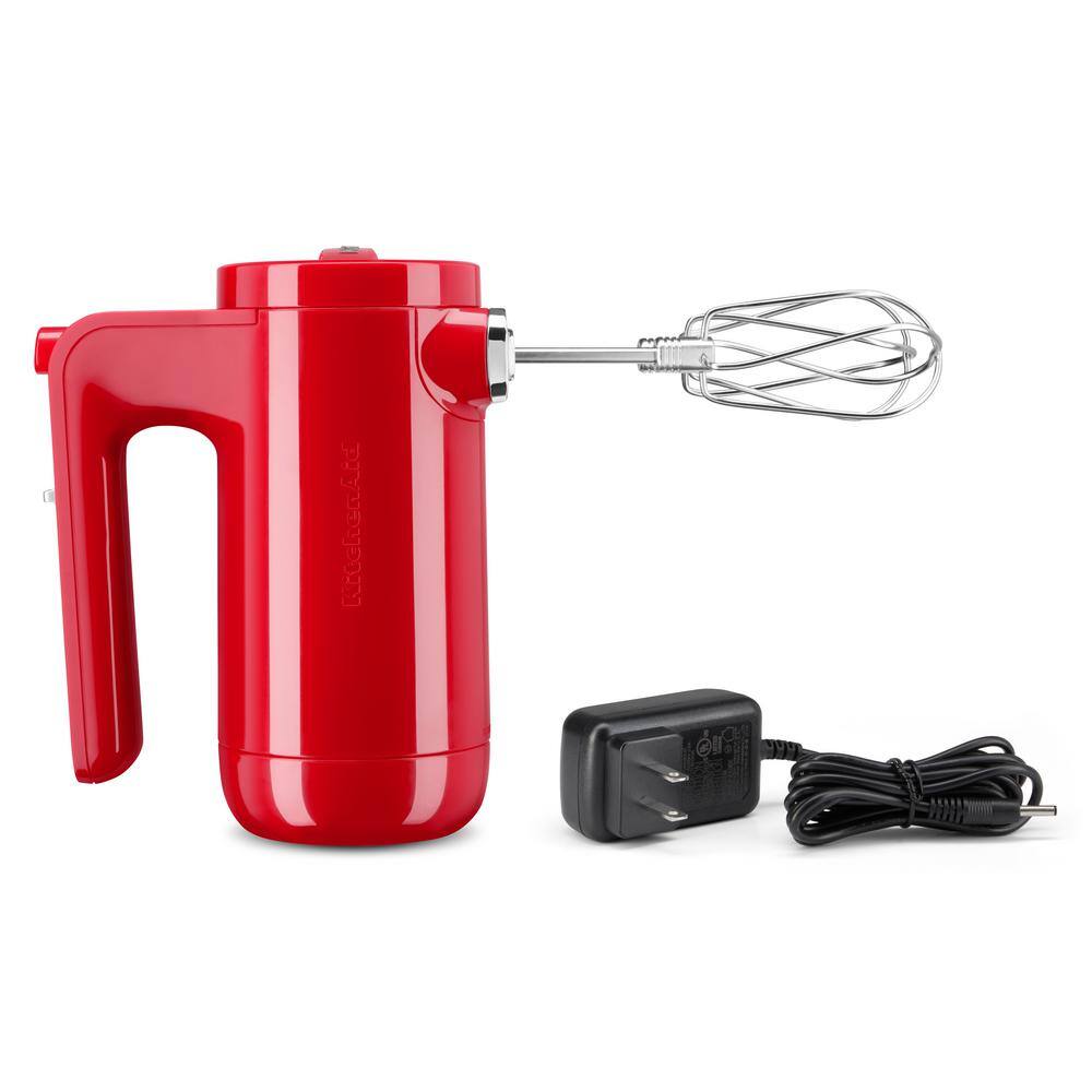 KitchenAid Cordless 7-Speed Passion Red Hand Mixer KHMB732PA