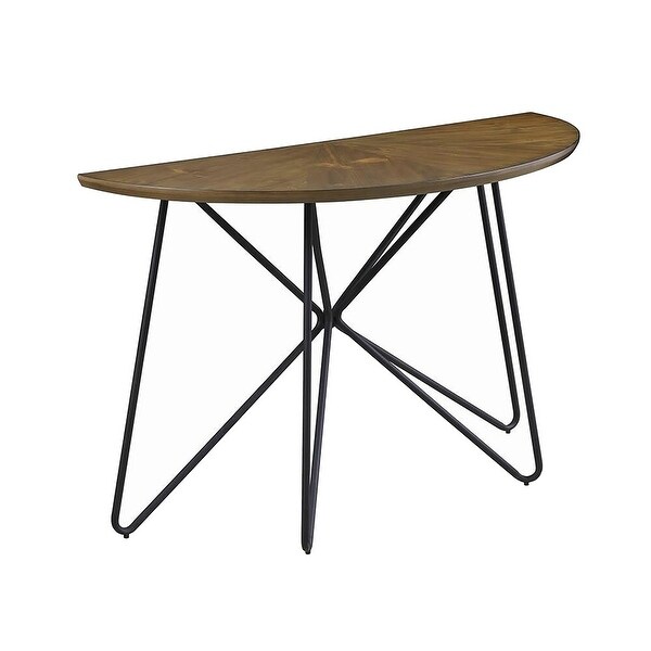 Neibolt Dark Brown Round Sofa Table