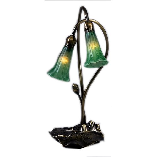 Meyda  13209 Stained Glass /  Desk Lamp from the Lilies Collection