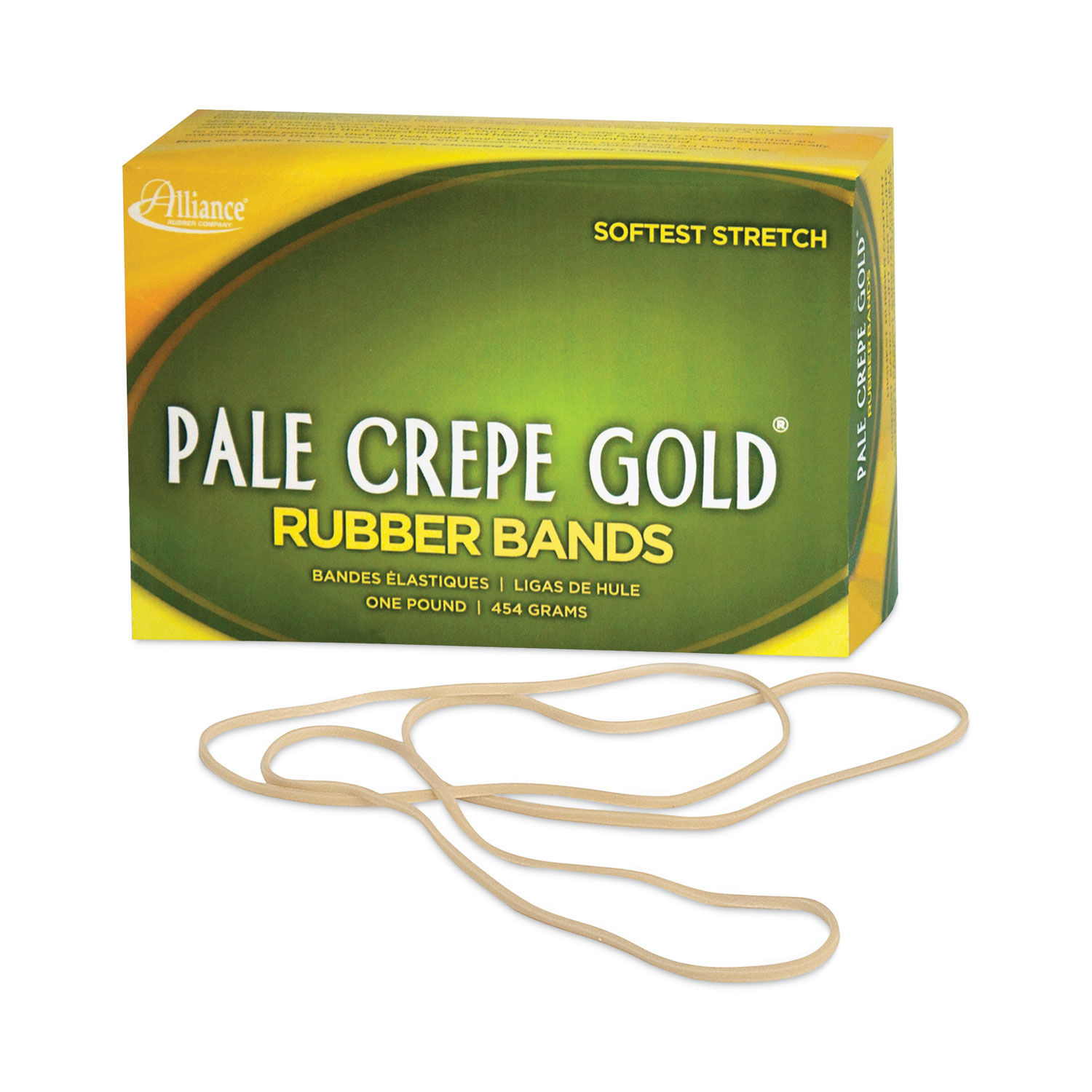 Pale Crepe Gold Rubber Bands by Allianceandreg; ALL21405